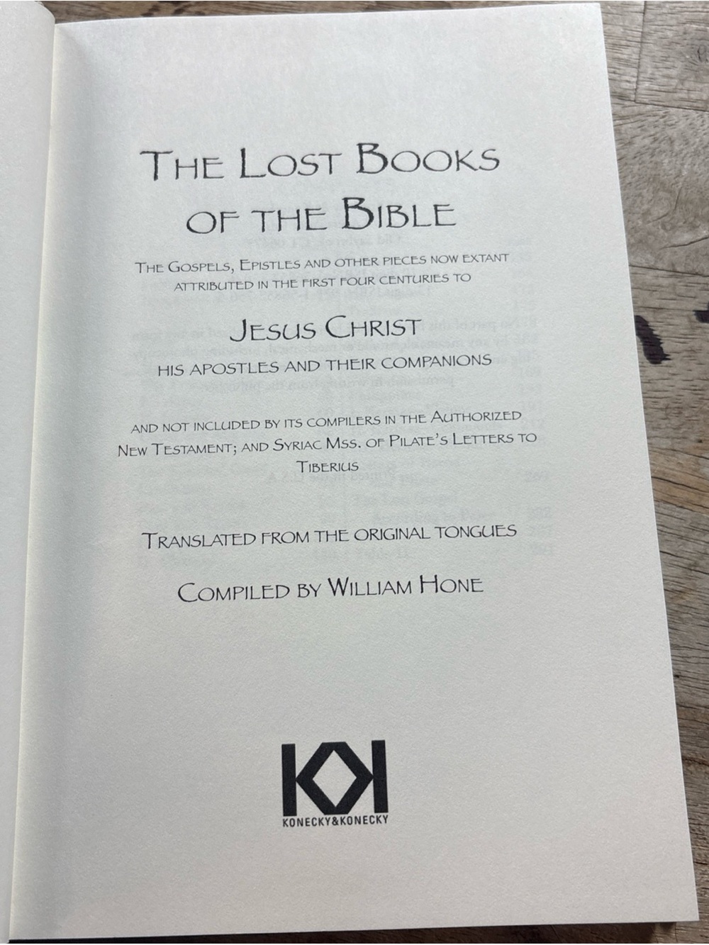 Lost Books of the Bible by William Hone (2010, Hardcover)